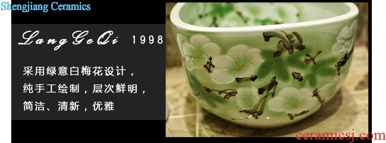 Koh larn, qi Increase the square on the art of jingdezhen ceramic bowl lavatory sink basin Platinum peony