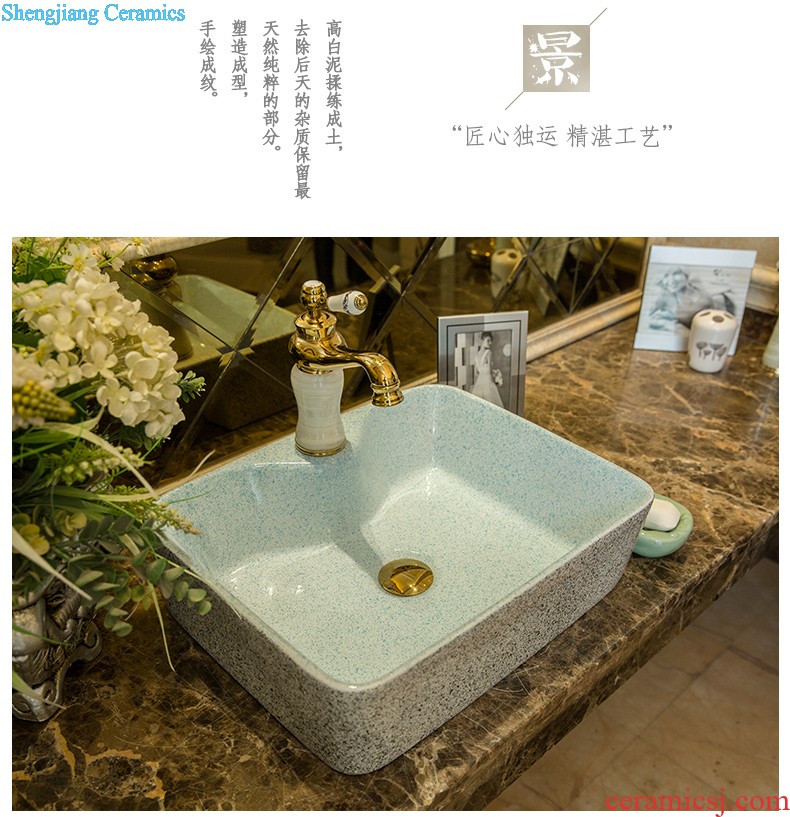 Koh larn neat square stage basin sink ceramic lavatory art to toilet stage basin of the basin that wash a face carved lobule