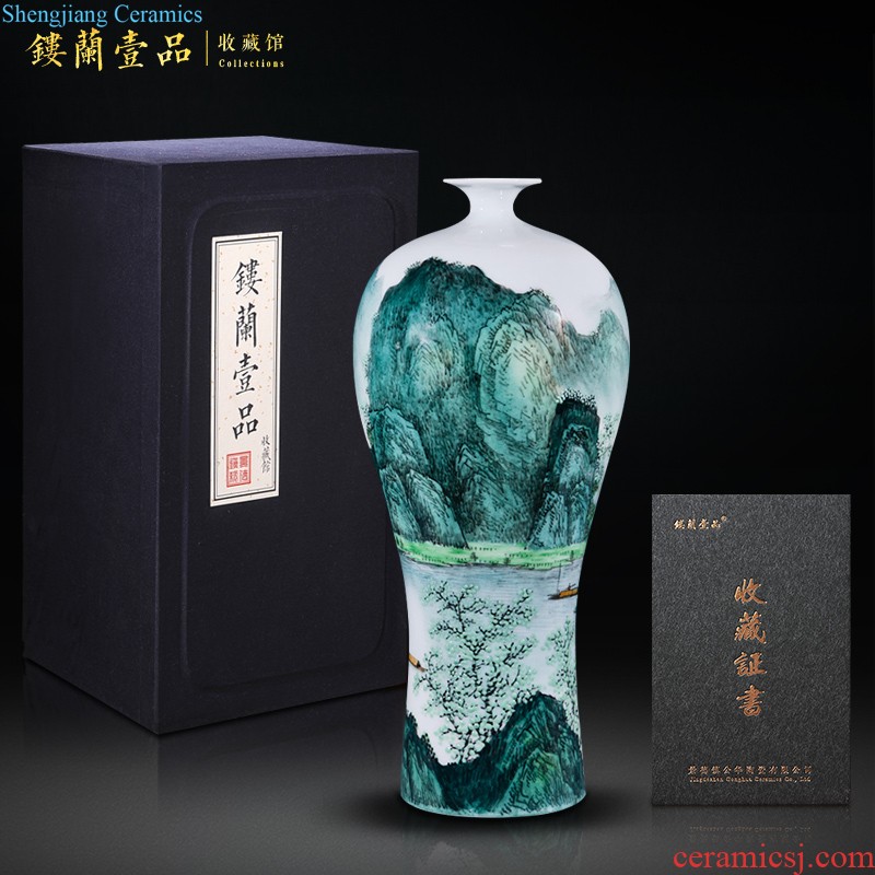 Jingdezhen ceramics hand-painted dried flowers of blue and white porcelain vase new porch collections of Chinese style household adornment furnishing articles