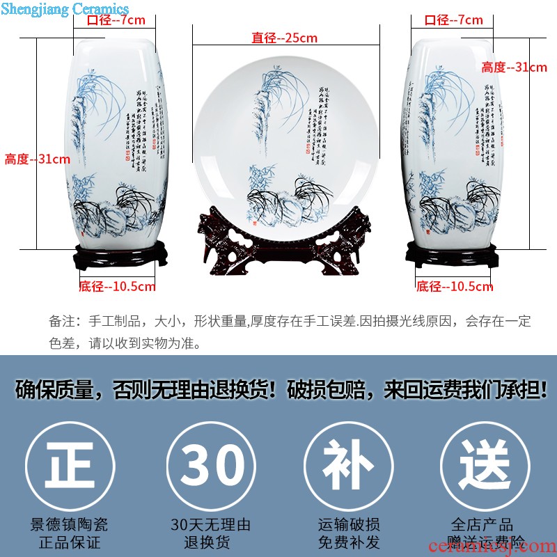 Jingdezhen chinaware bottle gourd of blue and white porcelain vase Z051 furnishing articles rich ancient frame of Chinese style sitting room adornment arts and crafts