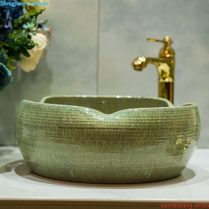 Koh larn lattice, jingdezhen ceramic toilet stage basin sink basin art lavatory waist drum lobules