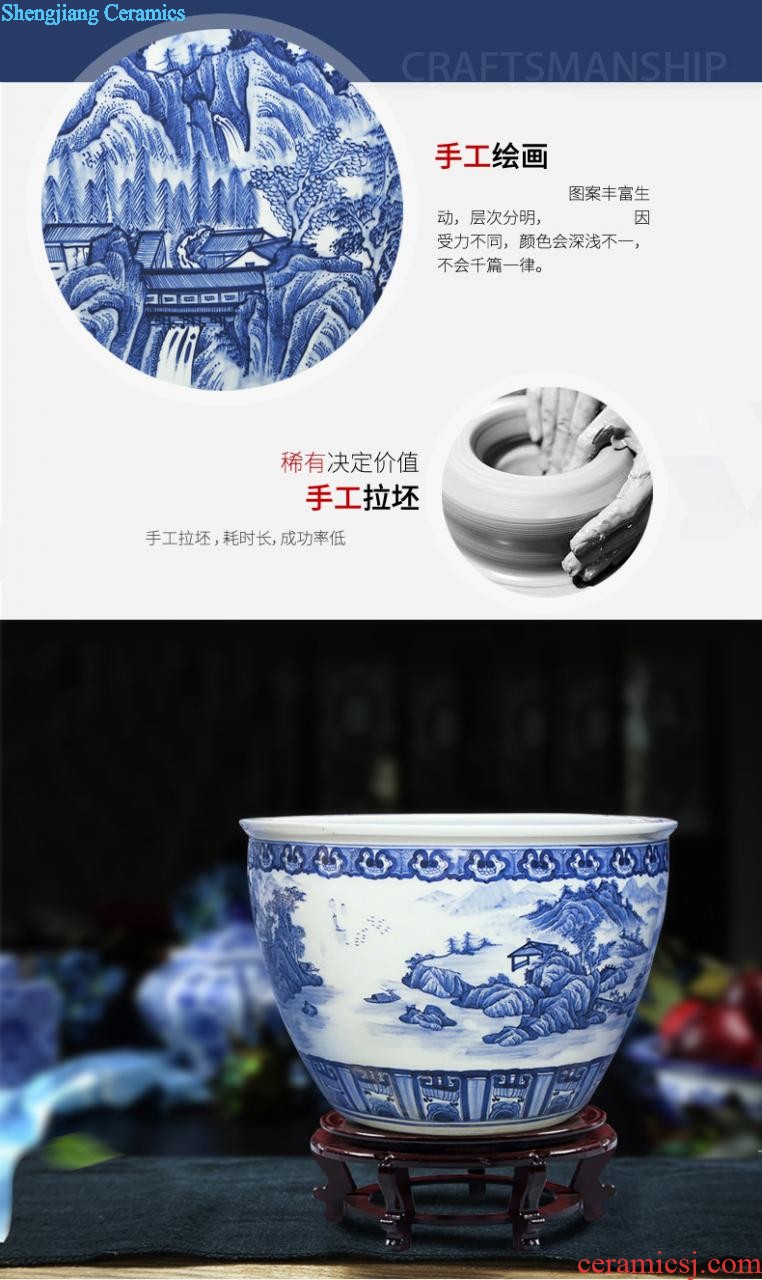 Jingdezhen ceramics zen three-piece floret bottle of flower arrangement, sitting room of Chinese style household decorations crafts