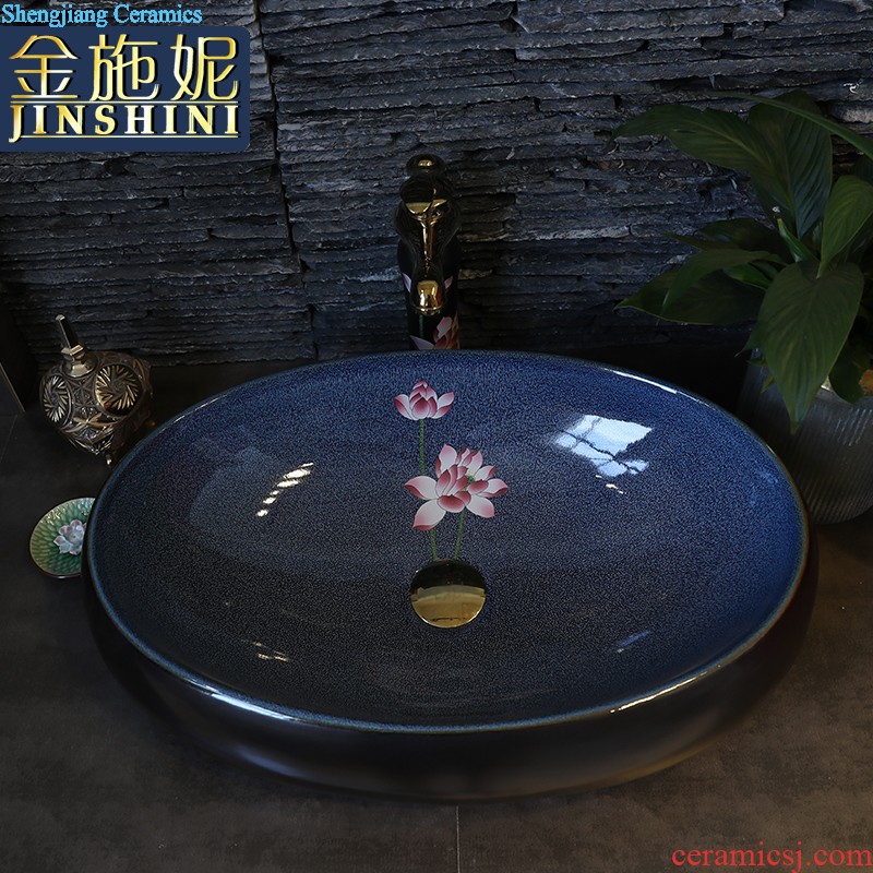 Oval table basin sink toilet lavatory ceramic face basin big size art basin of wash one household