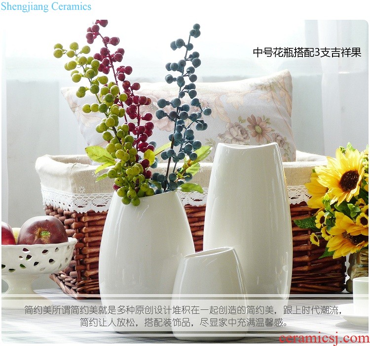 Jingdezhen ceramic lucky bamboo vase furnishing articles sitting room more tall, be born straight hydroponic flower decorations