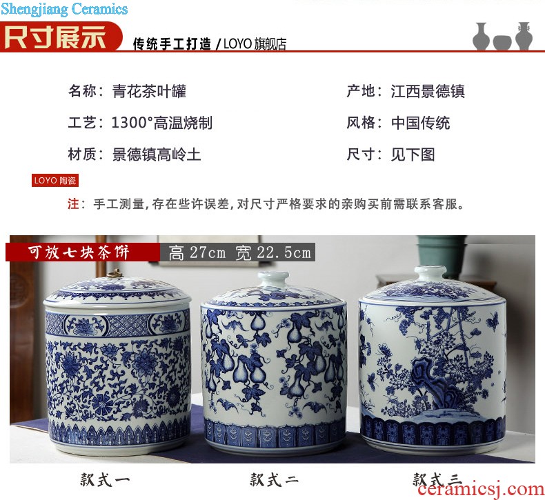 Jingdezhen ceramics furnishing articles hand-painted merrily merrily vase sitting room of Chinese style household TV ark adornment ornament