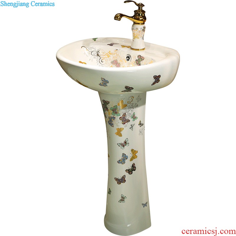 Gold cellnique European ceramics pillar lavabo thickening basin of the court outdoor column basin antifreeze is prevented bask in pool column type