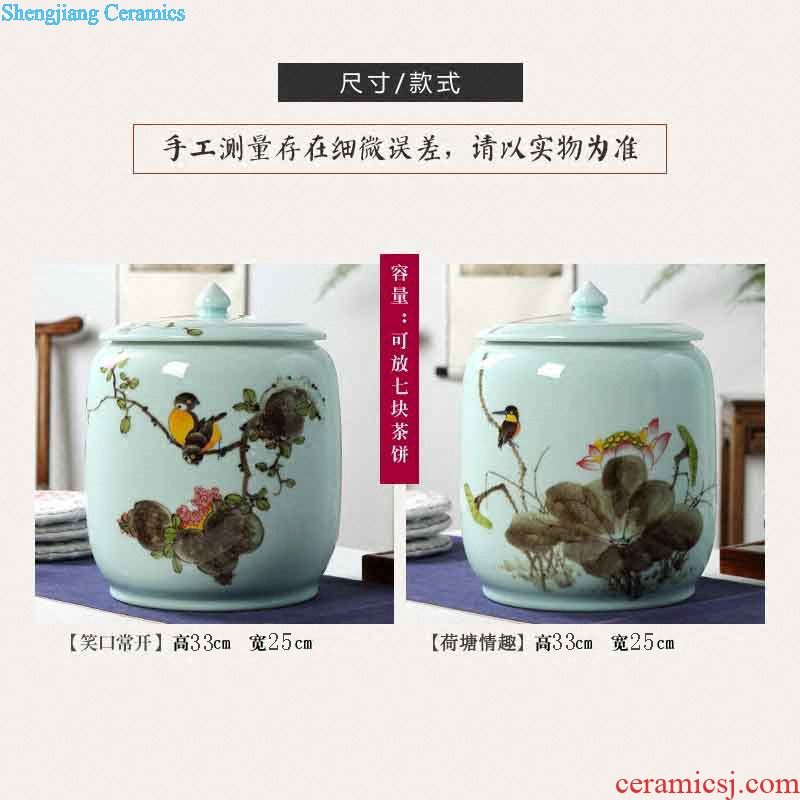 Jingdezhen ceramics furnishing articles Hand painted pastel wealth chun vases, flower The sitting room of Chinese style household ornaments