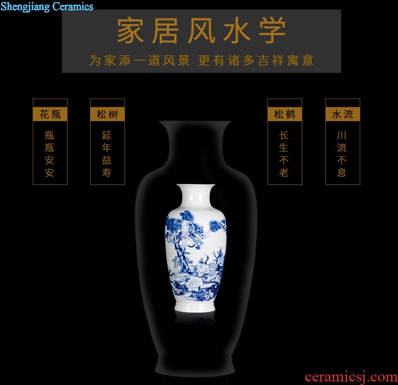 Antique hand-painted Z055 jingdezhen ceramics powder enamel blooming flowers large vases, sitting room adornment is placed