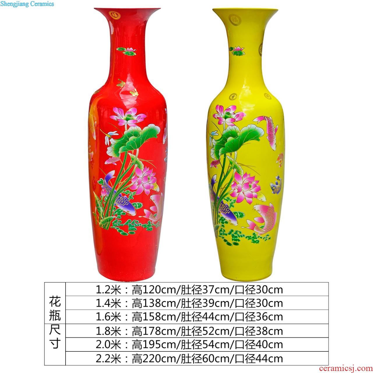 Cb133 jingdezhen ceramics famous hand-painted enamel vase blooming flowers Chinese handicraft furnishing articles in the living room