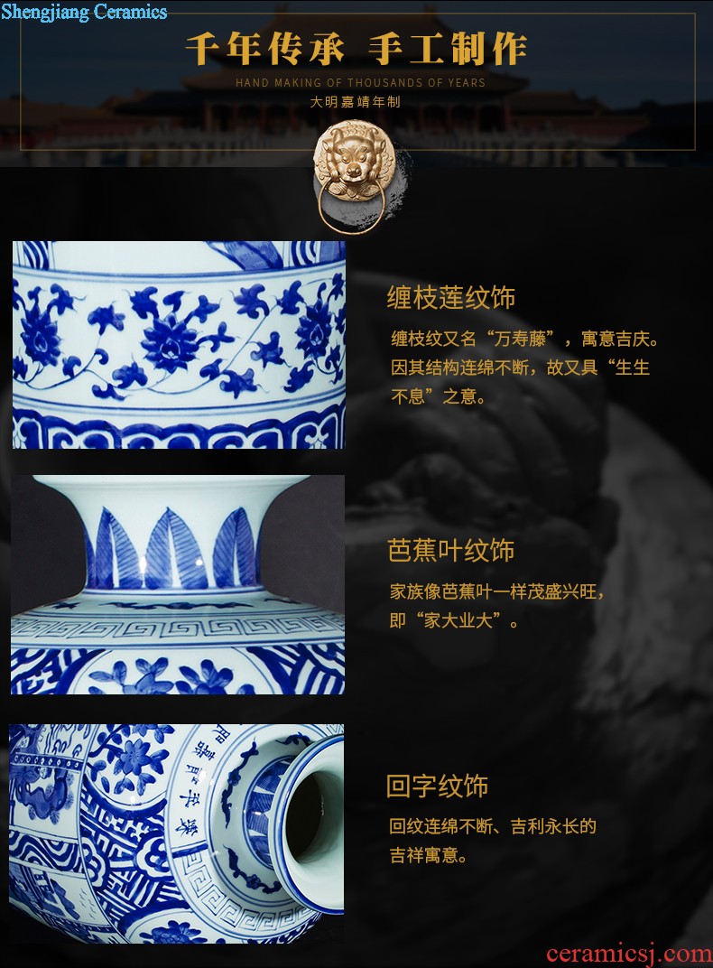 Jingdezhen ceramics famous hand-painted vases, flower arranging furnishing articles success archaize rich ancient frame sitting room adornment