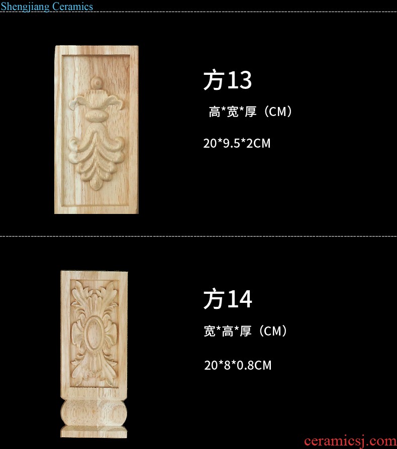 European style decals small stigma rectangular decorative squares of carve patterns or designs on woodwork wood American patch corbel solid wood stick flowers and trees