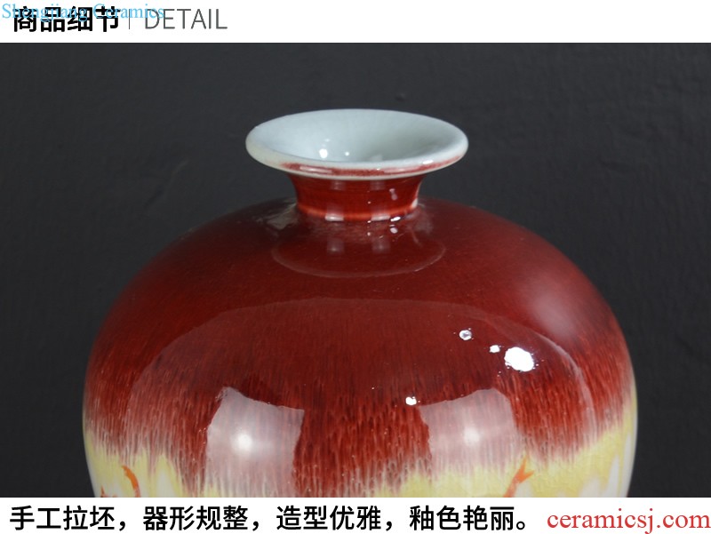 Jingdezhen ceramics flower arranging household ice crack glaze vase Chinese style restoring ancient ways the sitting room porch decoration handicraft furnishing articles