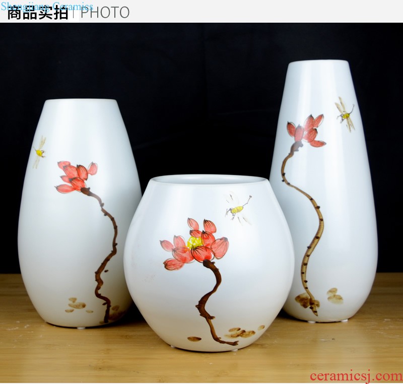 Jingdezhen ceramics glaze crystal vase flower arranging flowers sitting room, the new Chinese style household adornment handicraft furnishing articles