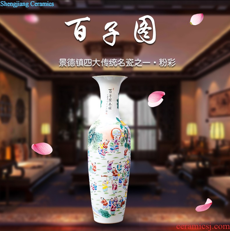 Jingdezhen ceramics hand-painted scenery of blue and white porcelain vase archaize sitting room ark adornment of Chinese style household furnishing articles