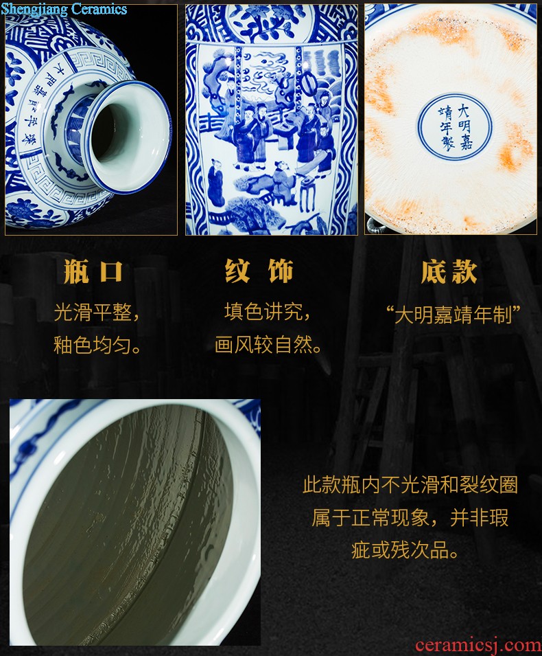 Jingdezhen ceramics famous hand-painted vases, flower arranging furnishing articles success archaize rich ancient frame sitting room adornment