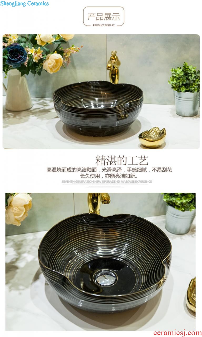 Koh larn lattice, jingdezhen ceramic toilet stage basin sink basin art lavatory waist drum lobules