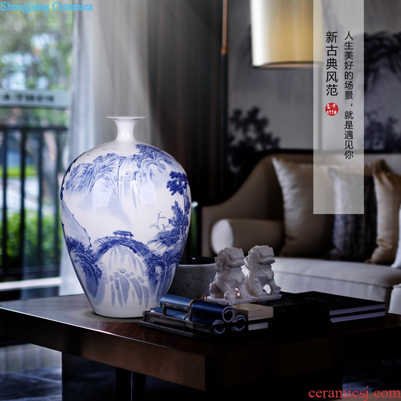 Jingdezhen ceramics masters hand painted yellow powder enamel celestial vases, flower receptacle Chinese crafts are sitting room