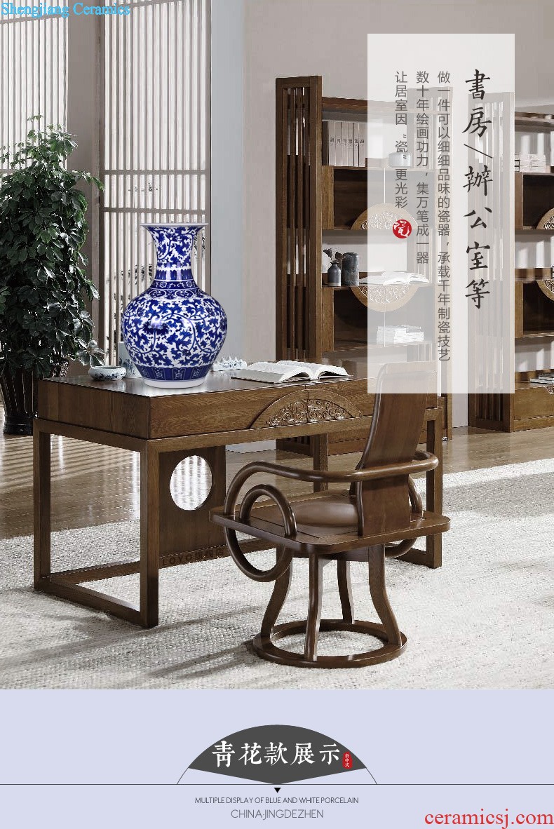 Jingdezhen ceramics furnishing articles TV ark blue and white porcelain vase and the new Chinese style household flower arrangement sitting room adornment