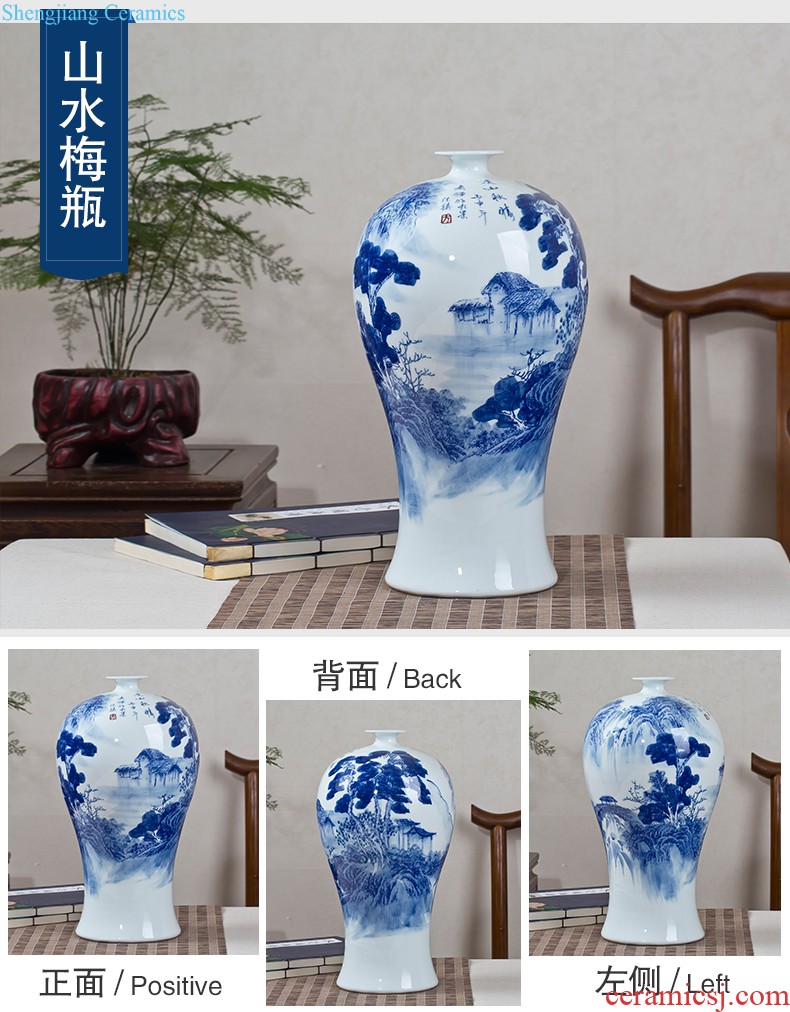 Jingdezhen porcelain of large vases, ceramic furnishing articles hand-painted new Chinese flower arranging large sitting room adornment ornament