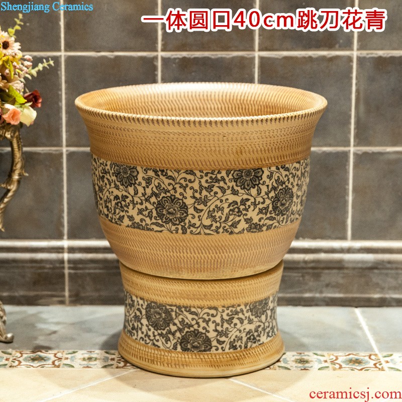 Koh larn, qi Jingdezhen ceramic stage basin square European art basin lavatory bath Red is the colour