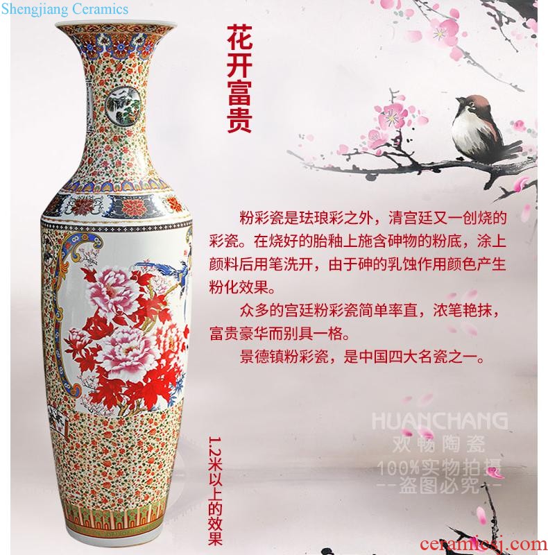 Hand-painted splendid was the French antique vase of blue and white porcelain of jingdezhen ceramics villa place large living room