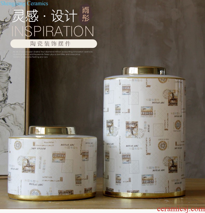 Rain tong home | jingdezhen ceramics european-style swan ice crack pot flat ceramic furnishing articles sitting room porch decoration