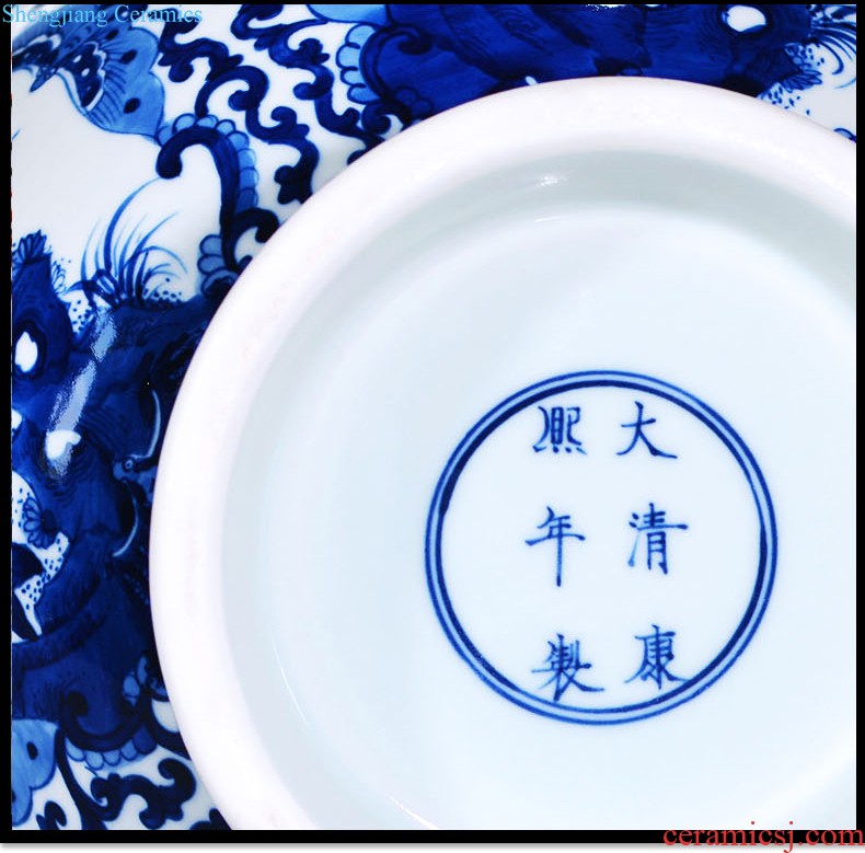 Jingdezhen ceramic flower arrangement of blue and white porcelain vase furnishing articles of Chinese style restoring ancient ways home sitting room TV ark adornment porcelain