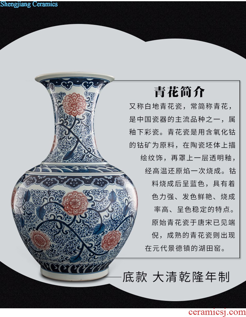 Jingdezhen ceramics noctilucent floret bottle of flower arranging contemporary and contracted household act the role ofing is tasted table sitting room adornment is placed