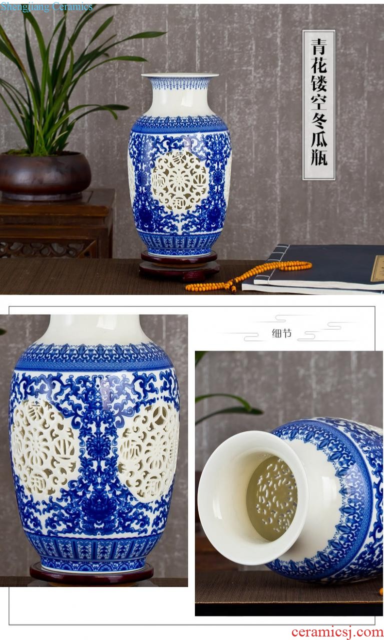 Jingdezhen ceramic vase furnishing articles porcelain vases, ceramic flower arranging flowers sitting room is contemporary and contracted household adornment