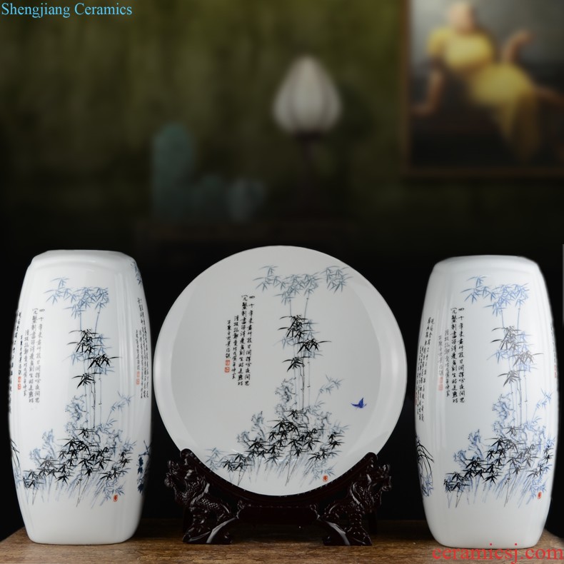 Jingdezhen ceramic decoration plate sitting room porch porcelain furnishing articles reunion graduation souvenir gifts custom