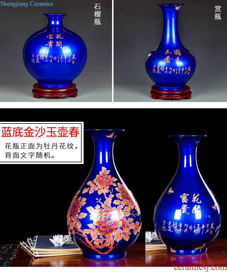 Jingdezhen ceramics large caddy a kilo is installed sealed with cover household storage jar pu-erh tea warehouse