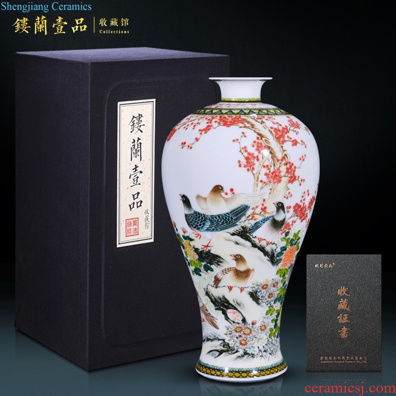 Jingdezhen ceramics hand-painted pastel of large vases, collection of new Chinese style household porch sitting room adornment is placed