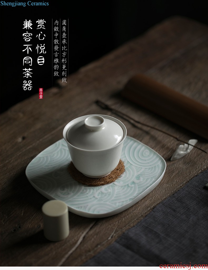 Get fair in hand-painted suit color glaze cup and a cup of tea sea jingdezhen ceramic kung fu tea tea table with zero