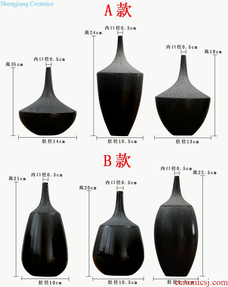 Rain tong home | jingdezhen ceramics kiln to manually change the mysterious style flower furnishing articles of modern Chinese style home