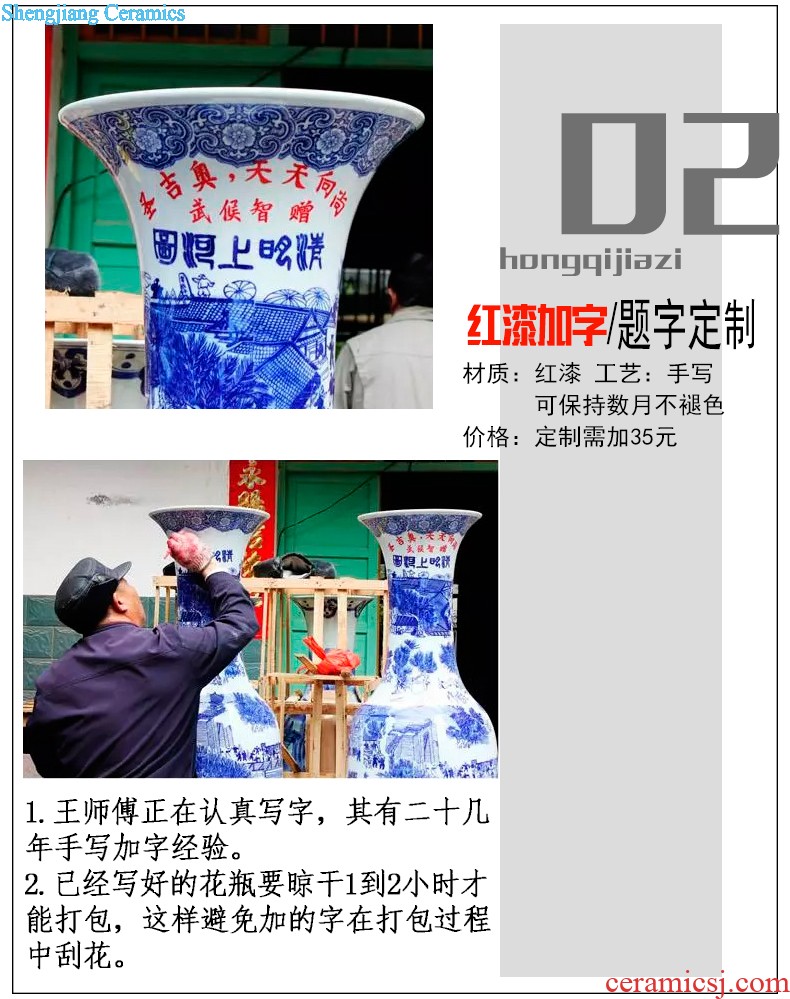 Sf25 jingdezhen ceramics of large vases, flower arrangement of modern Chinese style household sitting room adornment handicraft furnishing articles