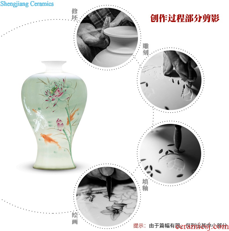 Jingdezhen ceramics hand-painted large blue and white porcelain vase furnishing articles decorated hotel opening gifts gb2 sitting room