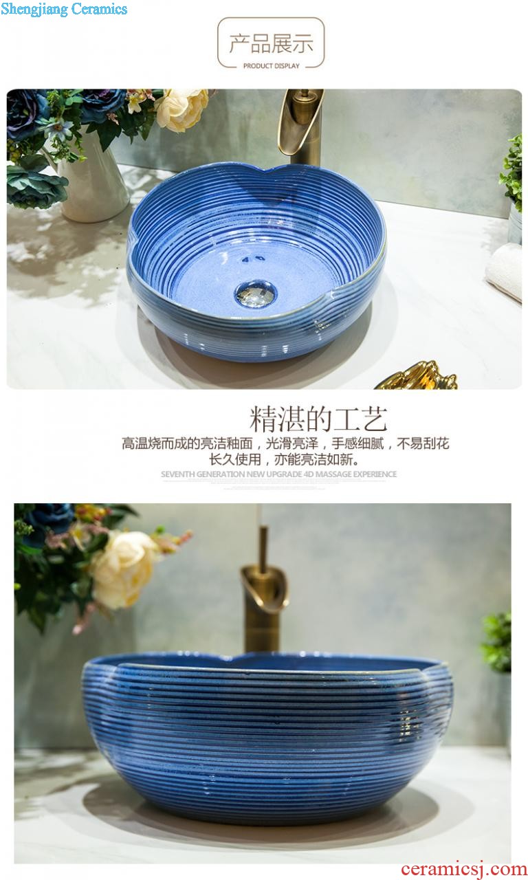 Koh larn lattice, jingdezhen ceramic toilet stage basin sink basin art lavatory waist drum lobules