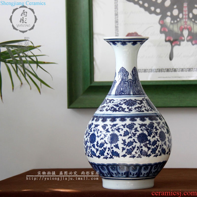 The rain tong household porcelain | hand Jingdezhen ceramics space wall-mounted home furnishing articles Rockery wall act the role ofing porcelain