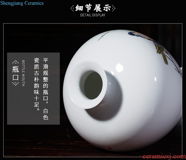 Jingdezhen hand-painted ceramics caddy tea, green tea tieguanyin tea pot seal pot lotus home trumpet