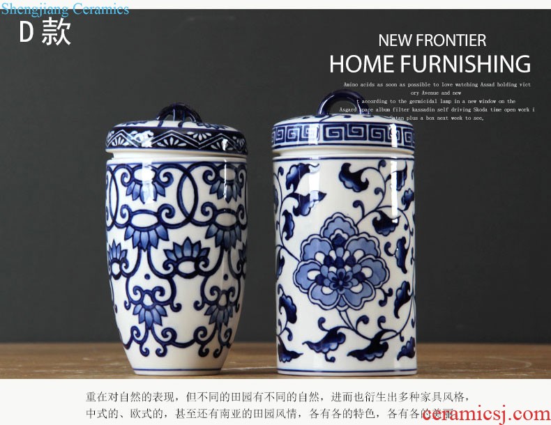 Rain tong home | jingdezhen ceramics powder enamel light drum decorative furnishing articles european-style home sitting room decoration porcelain