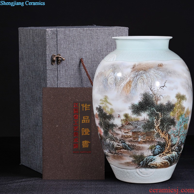 Jingdezhen ceramics flower decorations Teacher creation ChunNiu figure New Chinese style household sitting room porch place