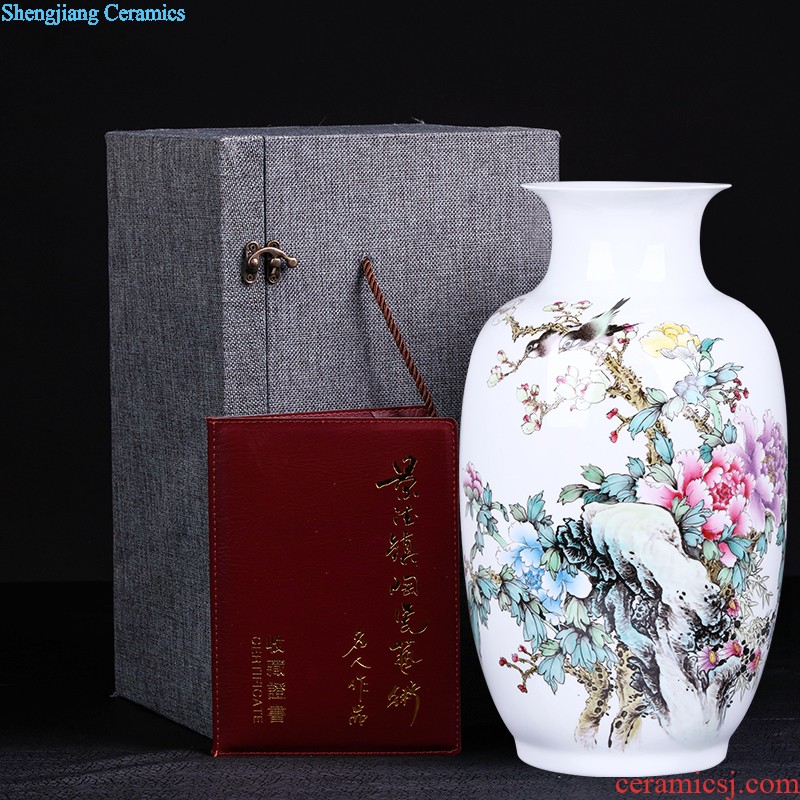 Jingdezhen ceramic antique hand-painted storage of blue and white porcelain jar jar Home sitting room adornment handicraft furnishing articles