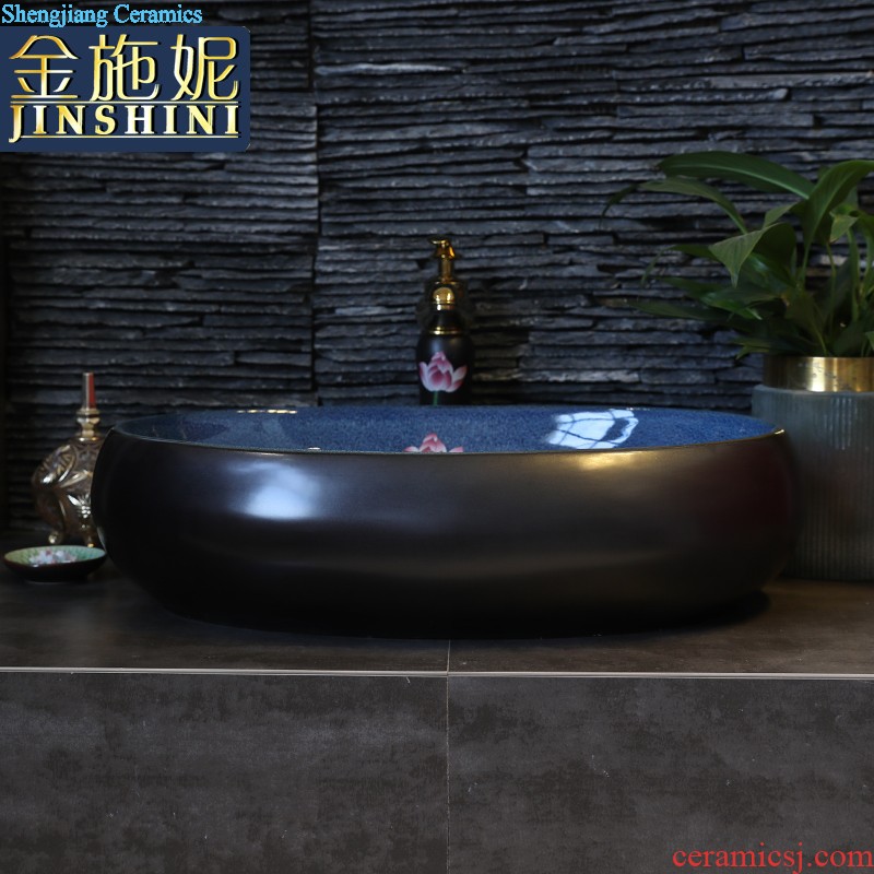 Oval table basin sink toilet lavatory ceramic face basin big size art basin of wash one household