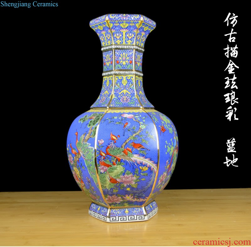 Cixin qiu - yun jingdezhen ceramics celebrity hand-painted powder enamel vase boutique sitting room home rich ancient frame adornment furnishing articles