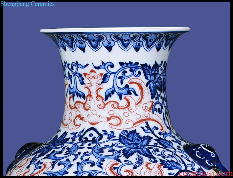 Jingdezhen ceramics by hand antique vases, flower arranging furnishing articles of Chinese style restoring ancient ways is the sitting room TV ark home decoration