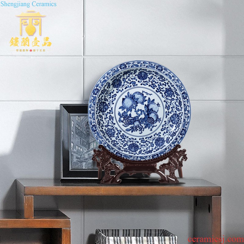 Jingdezhen blue and white storage tank new Chinese style antique ceramics qianlong vase sitting room home furnishing articles