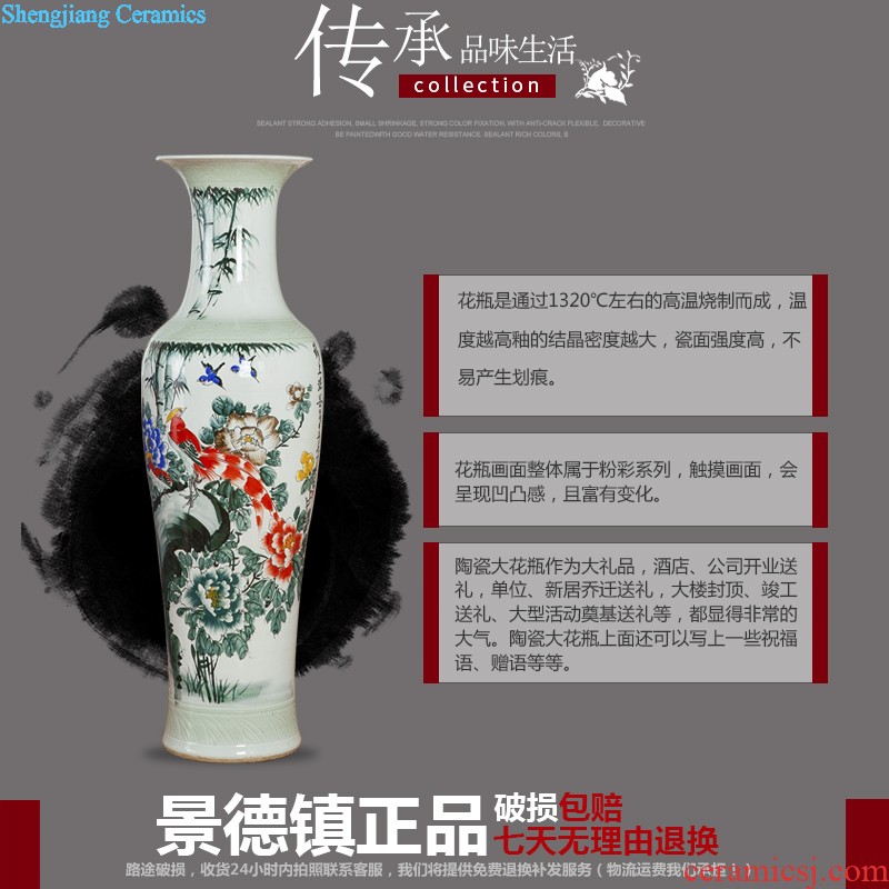 Jingdezhen ceramics ears vases, flower arranging archaize sitting room porch decoration of Chinese style household furnishing articles of blue and white porcelain