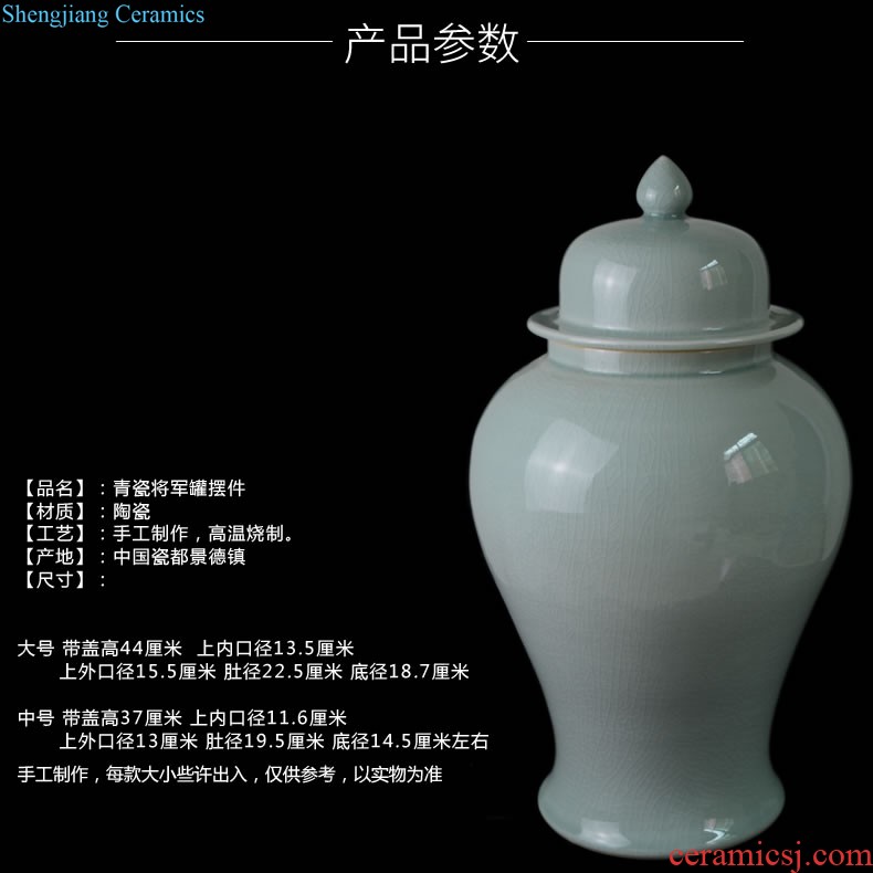 New Chinese zen ceramic vase dry flower is placed sitting room simulation flower arrangement table, TV ark household soft adornment