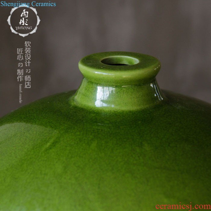 Rain tong home | jingdezhen ceramics gold-plated silver pot-bellied general tank storage tank manual home furnishing articles in the living room