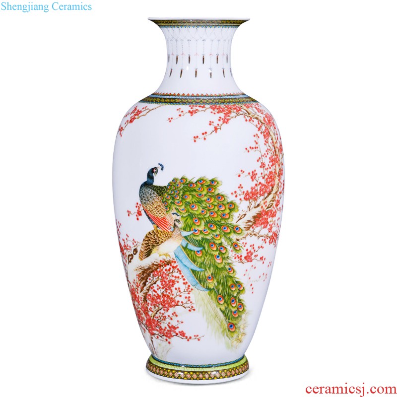 Jingdezhen ceramics high imitation qing qianlong vase youligong celestial big sitting room of Chinese style household adornment furnishing articles